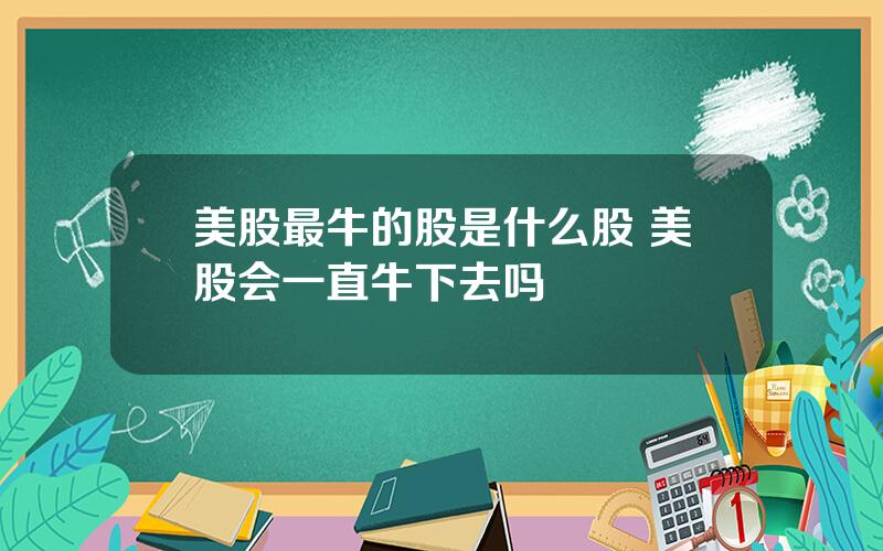 美股最牛的股是什么股 美股会一直牛下去吗